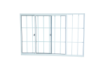 Janela de Correr Zema Aluminio Branco 2 Folhas Com Grade