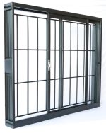 Janela Cor 2 Folhas Black Com Vidros Com Grade