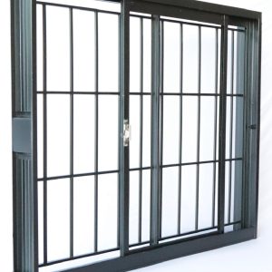 Janela Cor 2 Folhas Black Com Vidros Com Grade