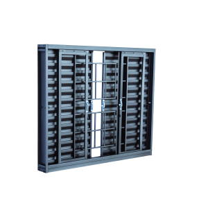 Veneziana 6 Folhas Zema Plus Black Com Grade Quadrado