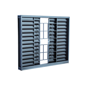 Veneziana 4 Folhas  Zema Plus Black Com Grade Quadrada