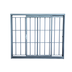 Janela Cor 2 Folhas Zema Plus Black Com Grade Quadrada