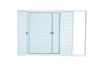 Janela Veneziana Zema Aluminio Branco 3F Sem Grade