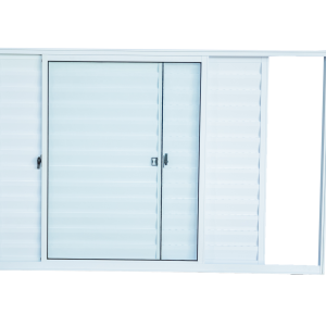 Janela Veneziana Zema Aluminio Branco 3F Sem Grade