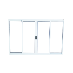 Janela de Correr Zema Aluminio Branco 4F Sem Grade