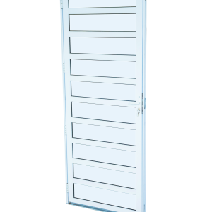 Porta Com trava Para Vidro Zema Aluminio