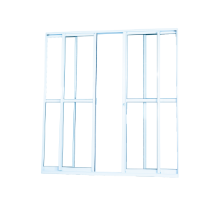 Porta De Correr Zema Aluminio 4 Folhas Central